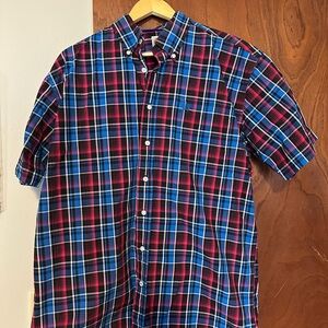 Cinch Men's Blue and Red Plaid Button-Down Shirt